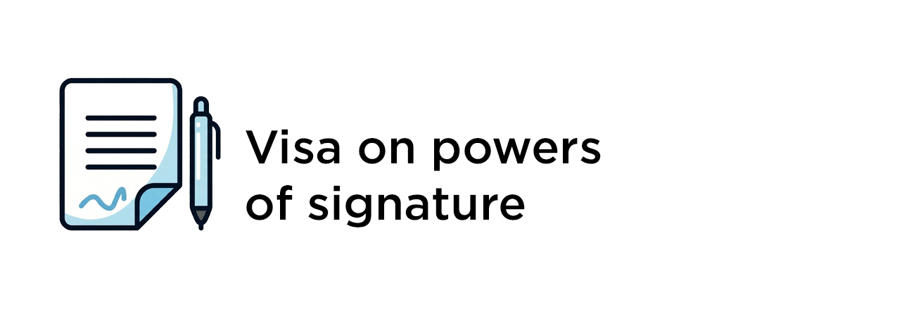 Visa on powers of signature